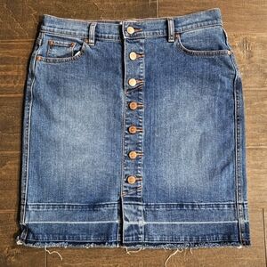 Loft Denim Blue Jean Skirt Size 6P
